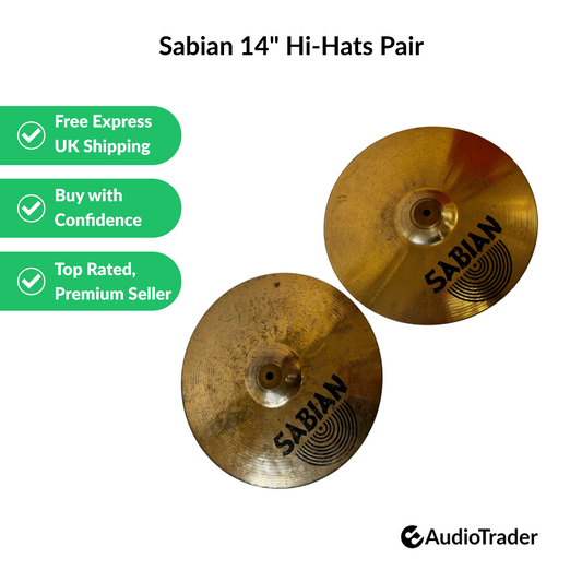 Sabian Pro Sonix 14" Unmatched Pair of Hi-Hats Cymbals - Heavy Rock / Metal