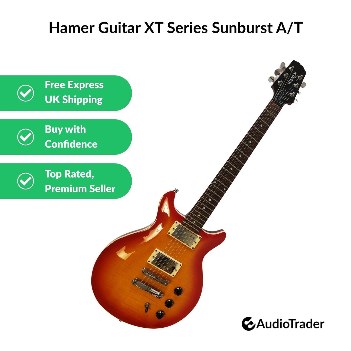 Hamer XT Series Sunburst A/T Electric Guitar - Free UK Shipping