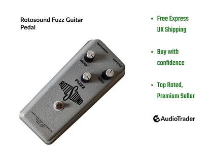 Rotosound Vintage Fuzz Pedal, Guitar Effects Pedal - Free UK Shipping