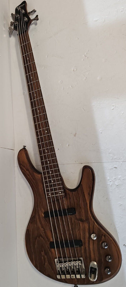 Ibanez Ergodyne EDB555 5 String Electric Bass Guitar Brown Walnut Natural