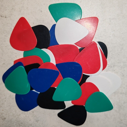 10 new guitar picks selection of colours 0.46mm gauge electric acoustic ukulele