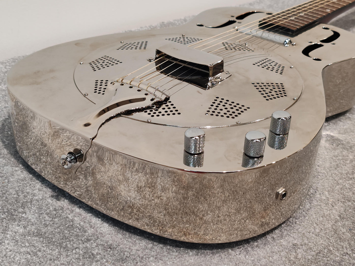 Alden Resonator Hollow Body Steel Electric Guitar