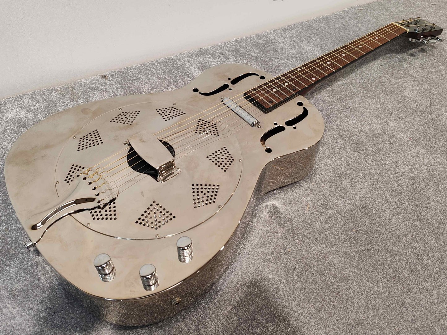 Alden Resonator Hollow Body Steel Electric Guitar