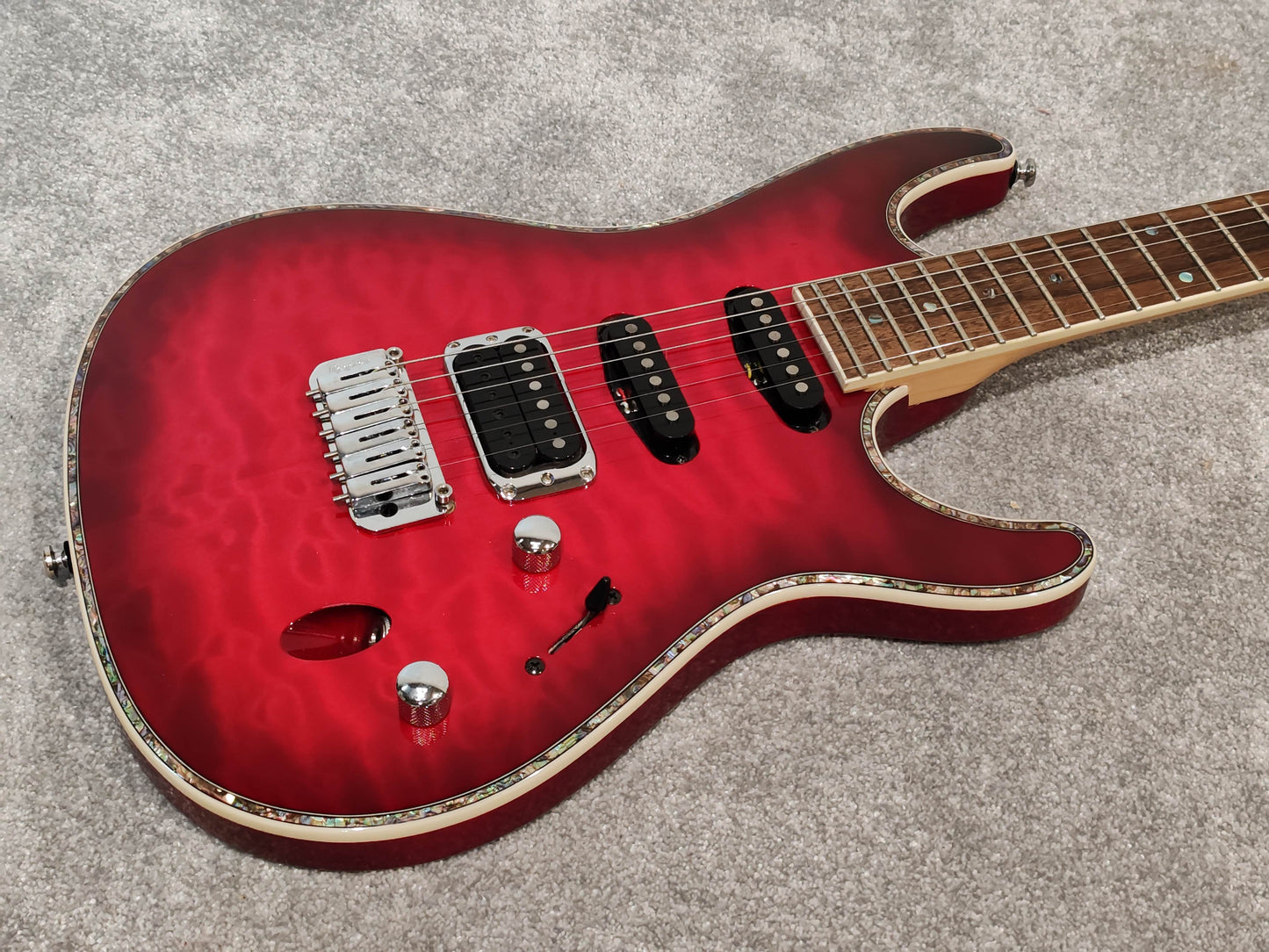 Ibanez SA360QM Electric Guitar - Red - With Hard Case