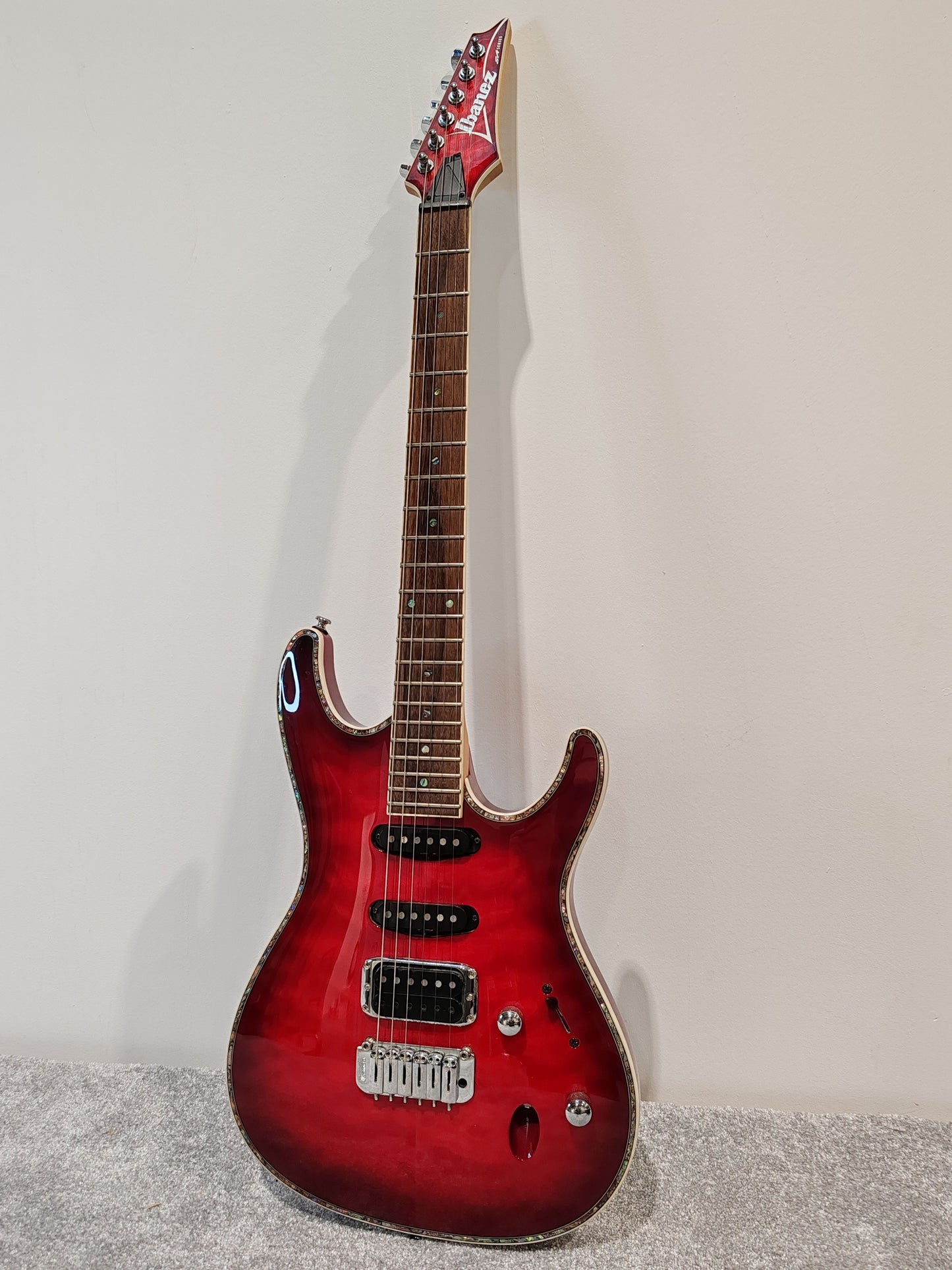 Ibanez SA360QM Electric Guitar - Red - With Hard Case