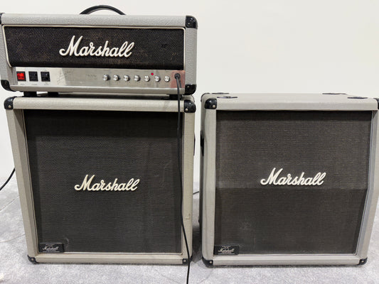 Marshall JCM25/50 “Silver Jubilee” Model 2553 2-Channel 100-Watt Guitar Amp Head (1987-1988) with Two Cabs (2556A/B)