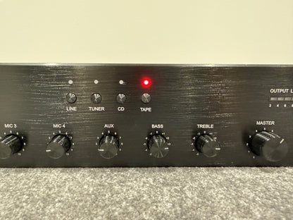 Clever Acoustics MA 3240 240w Mixer Amplifier Audio Mixer - Rack Mounted