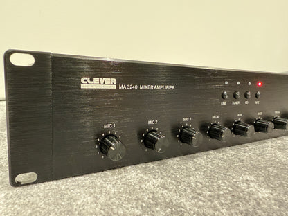 Clever Acoustics MA 3240 240w Mixer Amplifier Audio Mixer - Rack Mounted