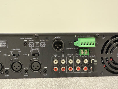 Clever Acoustics MA 3240 240w Mixer Amplifier Audio Mixer - Rack Mounted